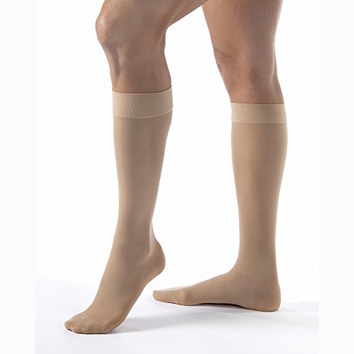 Image of BSN Medical 119605 Jobst Compression Stocking, Knee High, Closed Toe, Petite, 15-20mmHg, Medium, Natural