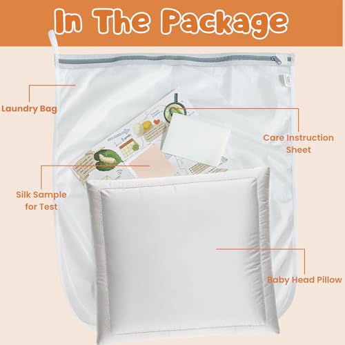 Funda de reposacabezas para auto de seda natural para bebé miniatura 6