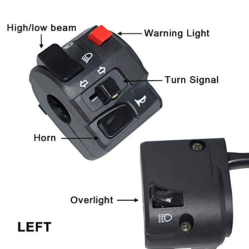 Feiteplus 855-LEFT 7/8 Inch 22Mm Left Atv Motorbike Handlebar Switch Motorcycle Horn Turn Signal Warning Light Switches thumb #4