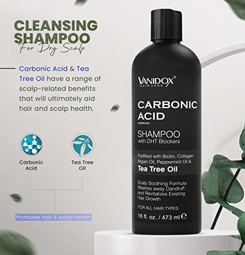 Vanidox Carbonic Acid Shampoo And Conditioner For Men And Women, Deep Moisturizing Conditioner Thickens, Softens, & Smooths Set For Hair Growth And Repair, Made In Usa - 16 Fl Oz Each #TOP1