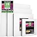 Produktbild Arteza Malkarton, 28 Stück Großpackung 15.2 x 15.2cm, 20.3 x 20.3cm, 25.4 x 25.4cm, 30.5 x 30.5cm, weiße grundierte 100% Baumwolle, für Malerei, Acrylgießen, Ölfarben & nasse Kunstmedien