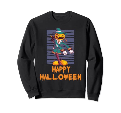 Espantapájaros Calabaza Mal Divertido Miedo Espeluznante Halloween Sudadera
