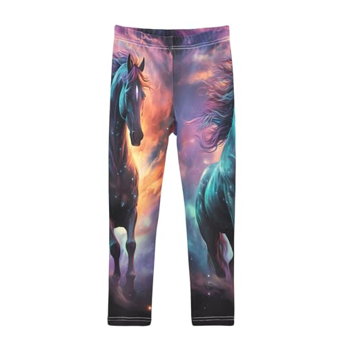 Bolaz Toddler Girls Leggings Printed Yoga Pants Leggings Painting Horse for Kids