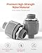 VEVOR 1/2 inch Liquid Tight Connector, 100 Packs, Non-Metallic Electrical Conduit Fitting, Flame-Retardant PA6 Nylon Flexible Conduit Connector, for Home Kitchen Bathroom Tube Tool Supplies, Gray