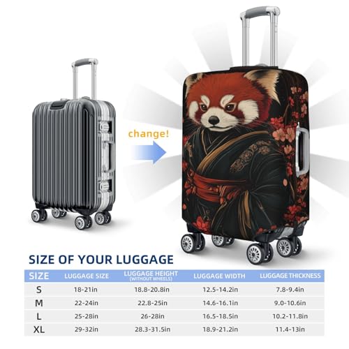 Red Panda Fantasy Aesthetic Elastic Travel Luggage Covers Dustproof Scratch-Resistant Suitcase Protector Fit 22-24 Inch4