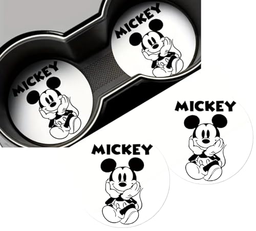 Rawan Car Cup Holder Coaster, 2PCS Cute Mouse Car...