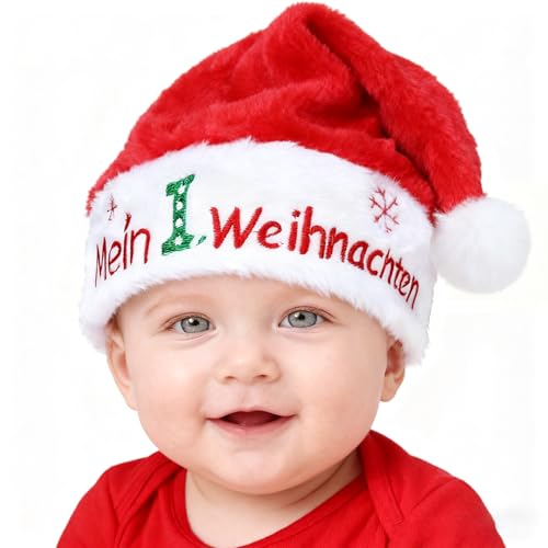 DPKOW Geschenk Mein Erstes Weihnachten Baby Weihnachtsmütze,...
