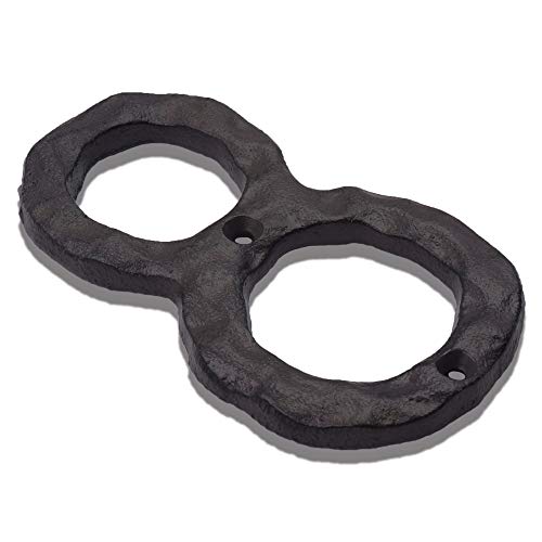 6 Inch House Numbers, Cast Iron Metal Home Address Number, Heavy Duty & Sturdy, Unique Hammered Look,Number 8 - Thumbnail 2