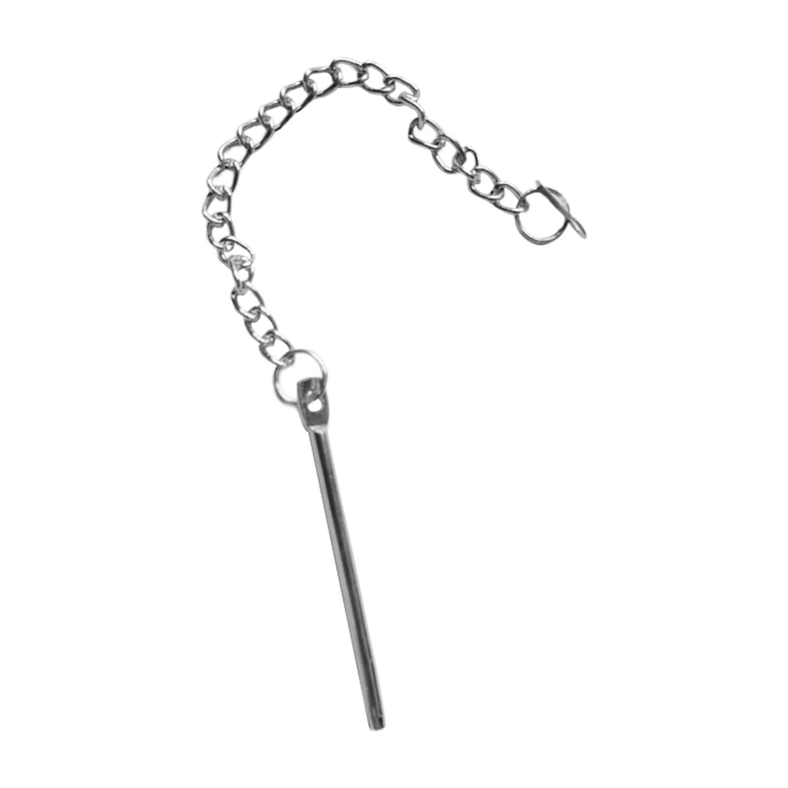 Milageto Patio Umbrella Stabilizer Pin with Chain Replacement Reusable Metal Fixing Strap Parasols Parts for Yard Fishing Beach Garden