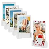 Instaxフレーム、ポラロイド写真フレーム、2x3 ポラロイド富士フイルムチェキミニフィルム用写真フレーム、ホワイトミニベビーフォトフレーム、小さな財布サイズの写真フレーム(6パック)