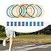 Zxpjkyu Agility Rings Circle Jumping Hoops with 10 Hoops and 10 Connector Speed Agility Training Rings Sport Toys for Football, 38cm