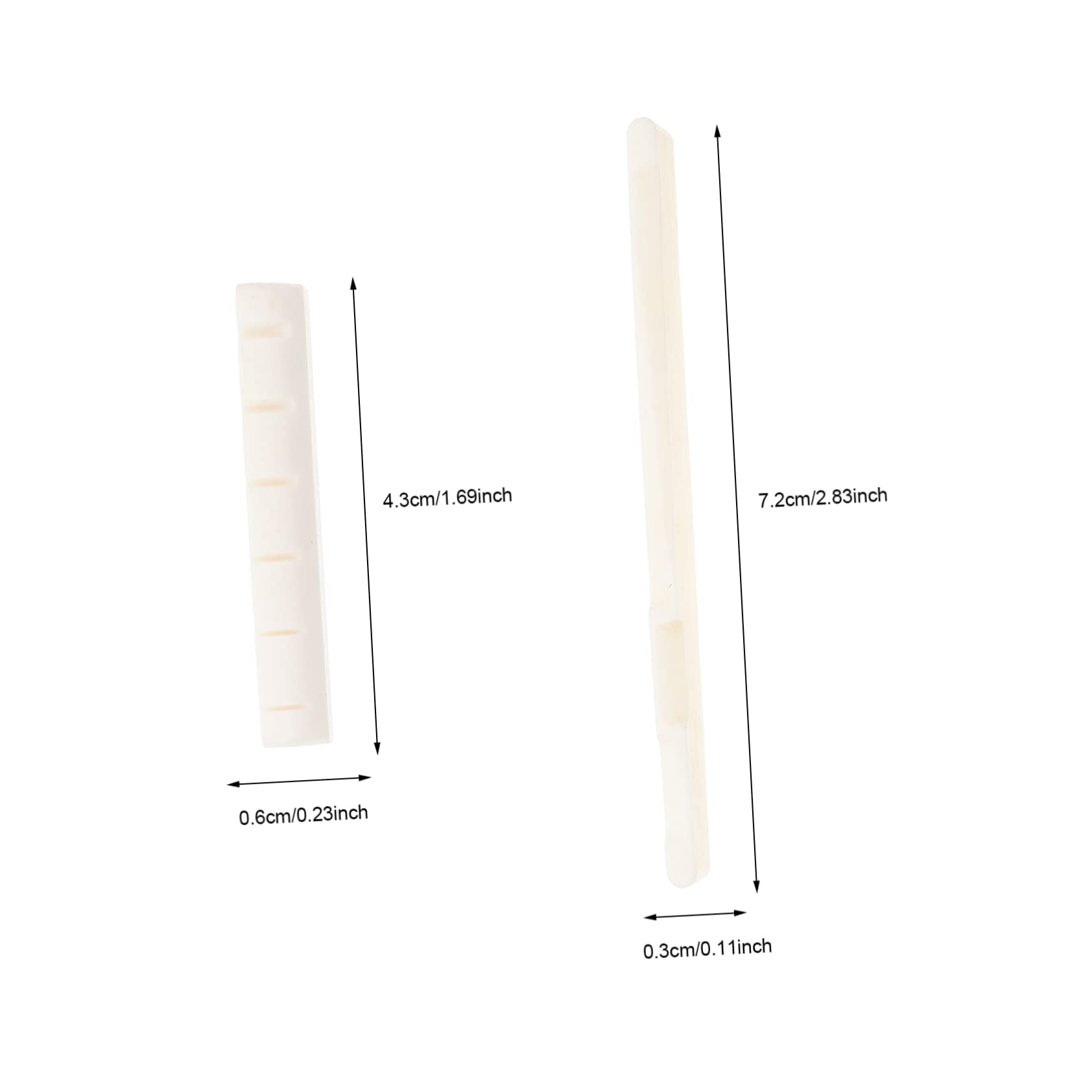 COSMEVIVI Guitar Bridge Adjustment Nut Set of 2 Ox Bone Nuts for Guitars Improve Tone Replace String Saddles