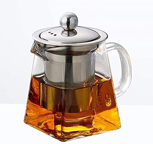 Filtro de infusor de aço inoxidável, resistente ao calor, bule de chá de vidro, xícara de chá para c