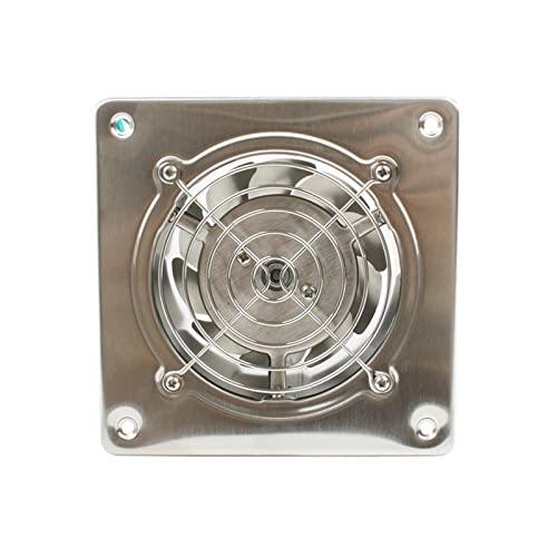 Extractor de aire inoxidable de 4" para baño, cocina, colgable en ventana o pared, 25W con red protectora miniatura 4