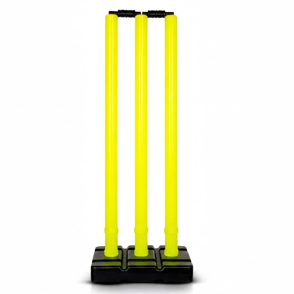 MARPVC Cricket Wicket Set | Neon Green Stumps with Heavy Base | Tennis Ball & Gully Cricket | Indoor Outdoor Practice | Limited Stock (Blue Black)-image-14