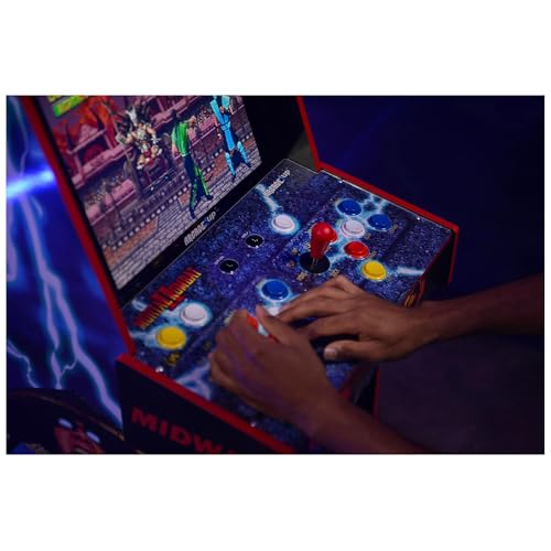 Image of ARCADE1UP Mortal Kombat II Deluxe Arcade Machine Gaming Cabinet with 14 Games, Real Feel Joysticks and Buttons and 17-Inch Color Screen