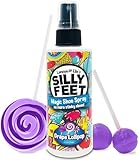 Foot and Shoe Deodorizer Spray, Extra-Strength Odor Eliminator for Smelly Shoes, Kids’ Feet, and Sweat, Grape Lollipop Scent, Alternative to Powder for Odor Control