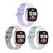 Produktbild PEIPEI HanGao Eieuuk 3 Pack-Bands weiche Silikon-Ersatzuhr-Armband-Zubehör für Fitbit Vera 3 / Sinn (Band Color : LavenderGrayblue)