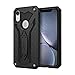 Zizo Static Series Compatible with iPhone XR Case Military Grade Drop Tested with Built in Kickstand (Black/Black)