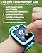 Easyfone Trackino KW2 4G Kids Smart Watch Phone | Watch Phone for Kids | Parental Controls | Calls, Chat Messages, GPS Tracker, Activity, School Lock | SOS Button | SIM Card Included (Mint Green)