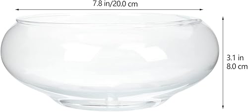 Miniatura 4 de GANAZONO Cuenco de lirio de agua cuenco de cristal para pecera maceta para suculentas contenedor hidropónico de loto cuencos para fuente al aire