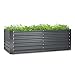 Produktbild blumfeldt Hochbeet, Großes Kräuterbeet Einfacher Aufbau, Hochbeet Garten & Balkon, Freistehendes Gemüsebeet für Blumen, Obst & Gemüse, Hochbeet aus Metall, Gartenbeet 180 x 60 x 90 cm, Hochbeet Grau