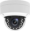 Tennoz 8MP 4K PoE IP Vandal Dome Security Camera Outdoor, H.265 IP Network PoE Camera with 2.8mm Lens, 105° Wide Angle, IP66 Waterproof, 80ft IR Night Vision, Human Motion Detection