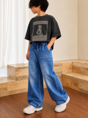 Image of Ben Martin Junior's Boys Jeans Pant || Kids Jeans for Boys || Denim Baggy Pants || Loose Fit Casual Trousers for Children
