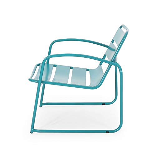 Christopher Knight Home Cowan Outdoor Dining Chair (Set of 2), Matte Teal by Christopher Knight Home - Image 8