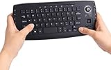 [Updated] Fonicer Multimedia 2.4Ghz Wireless Mini Keyboard with Trackball Mouse Scroll Wheel for PC/Mac/Android Tv Box, Remote Controller,X Structure