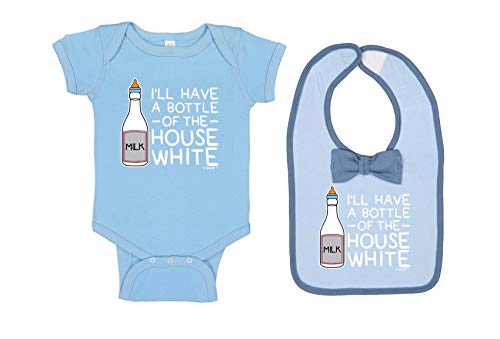 I'll Have A Bottle of The House White Baby Bodysuit Bib Bundle