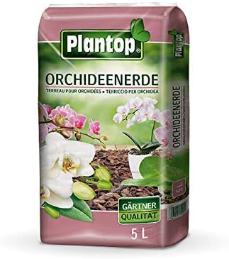 Orchideenerde mit 8 Wochen Dünger für alle Orchideenarten, Kultursubstrat aus Pinienrinde, 5 Liter