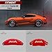 AOOA Red with White Logo Caliper Covers for 2020–2024 Toyota GR Supra – DIY Custom Aluminum Caliper Covers, Easy Install No Paint, Exterior Upgrade, Car Enthusiasts & Sports Car Owners(Set of 4)