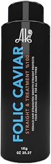 فوليك كافيار لفرد الشعر وعلاجه 100% من ايه كيه كوزماتيكس - 1 كجم