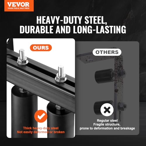 VEVOR Sliding Gate Kit, 6” Rolling Gate Hardware Kit with T-Bracket, Universal Adjustable Sliding Gate Rollers, Heavy Duty Black Sliding Gate Guide Roller for Sliding Gates and Rolling Door - Image 2