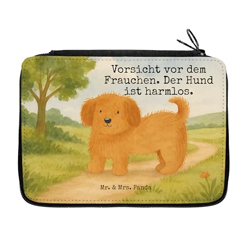Mr. & Mrs. Panda Federmappe Hund Flauschig Design - Geschenk, Bleistiftetui, Niedlich, Hunderasse, Hundeliebe, Schlampermäppchen, Vierbeiner, Mäppchen, Hunde, Etui, Federtasche