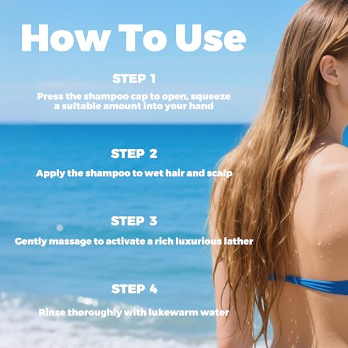 VANERIA 2-in-1 Schwimm-Shampoo, Chlor- & Hartwasserentfernung, Nach-Schwimmen-Haarpflege, Geeignet für gefärbtes Haar, 250ml/8,8 fl oz