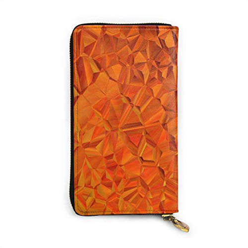 Preisvergleich Produktbild JHGFG Low-Poly Polygons Dreiecke Abstrakte geometrische Echtleder Geldbörse Lange Damen Geldbörse Handtasche Multi Kartenhalter Organizer Für Frauen Angepasst