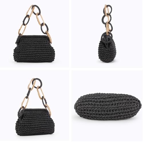 Bolso de Playa Straw para Mujer Tote Handbag Vacaciones miniatura 5