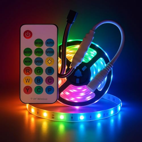 Image of Pixel RGB LED Controller WS2811 WS2812B 3 Pin Addressable LED Strip Lights 17 Key RF Remote Long Range Wireless Lighting Controller Room Decor
