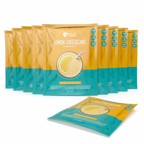 Shake That Weight 10x Diät-Shake - Zitronen-Käsekuchen - Mahlzeitenersatzplan zur Gewichtsreduktion - sehr kalorienarme Diät - VLCD - proteinreich, laktosefrei, glutenfrei, zuckerarm, vegan freundlich
