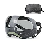 Hundebrille,Anti-UV-Linse Hunde Sonnenbrille,Verstellbar Augenschutz Hunde Schutzbrille mit Magnetische Linse Design und Aufbewahrungskiste für Mittlere und Große Hunde