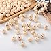 COHEALI 100pcs Wooden Beads with Face: 20mm Round Smiling Face Wood Spacer Beads for DIY Bracelet Necklace Jewelry Making Hair Crafts, 5 Styles