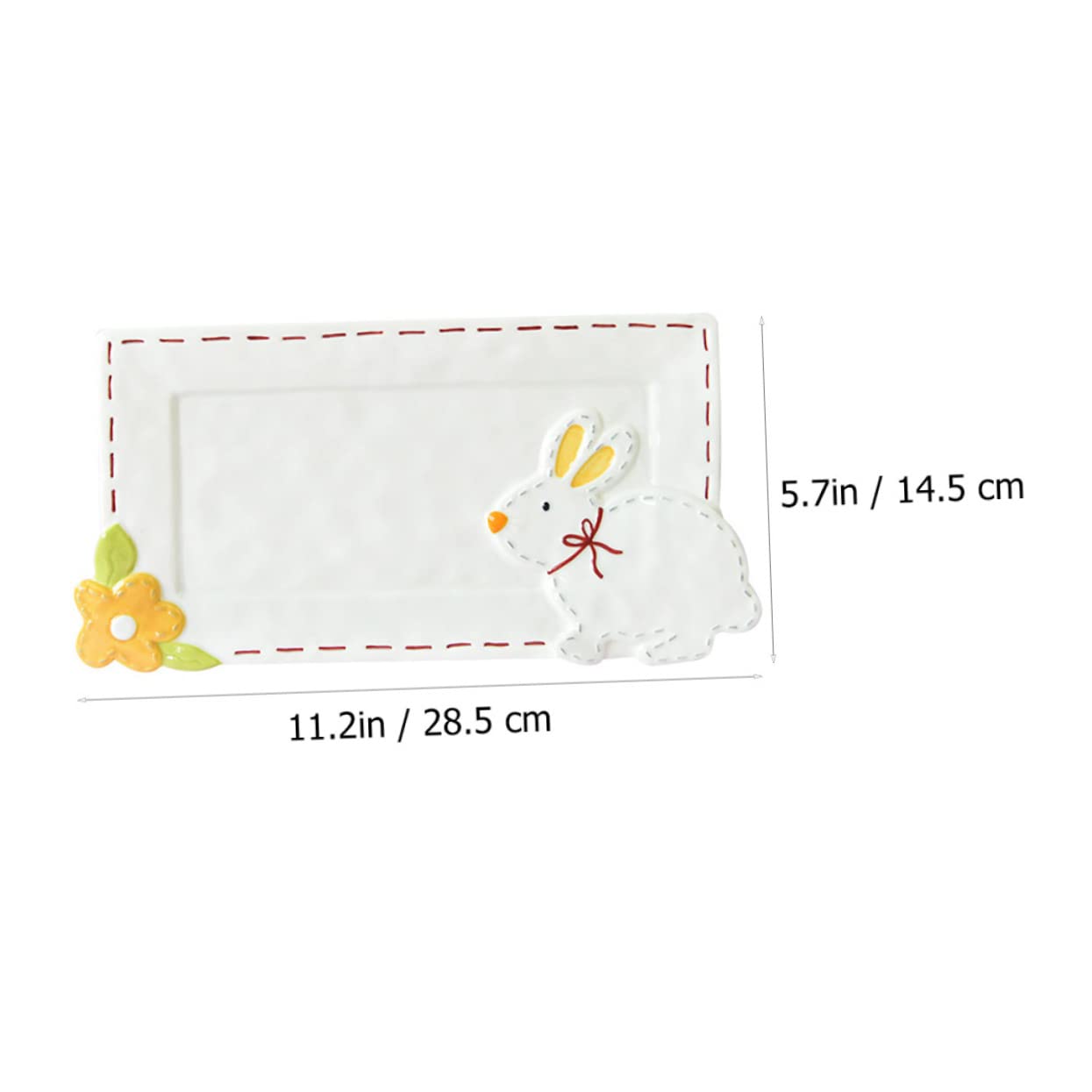 SOLUSTRE 1Pc Rabbit Plate Cute Bunny Dessert Organizer for Serving Food Stylish Appetizer Dish for Parties Housewarming present and Creative Design