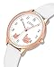 CIVO Womens Watch, Womens Wrist Watches Waterproof Analog Quartz Watch Leather Strap Fashion Simple Elegant Dress Ladies Watches for Women White