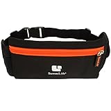 SumacLife Performance Sport Workout Exercise Running Belt Pouch Bag for Smartphones Keys etc - Retail Packaging - Orange/Black