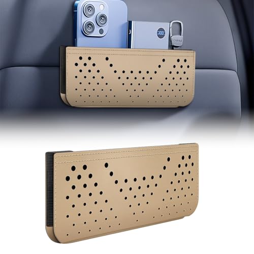 Image of Mobile Pouch For Car Pu Breathable Utility Car Organiser And Storage Peel-And-Stick, Multipurpose Interior Car Bag Storage Compact Car Storage Pouch For Phones, Accessories & Essentials