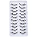 False Eyelashes | 120 Demi Wispy Lashes | The Most Natural | 10 Pairs Multipack by Newcally