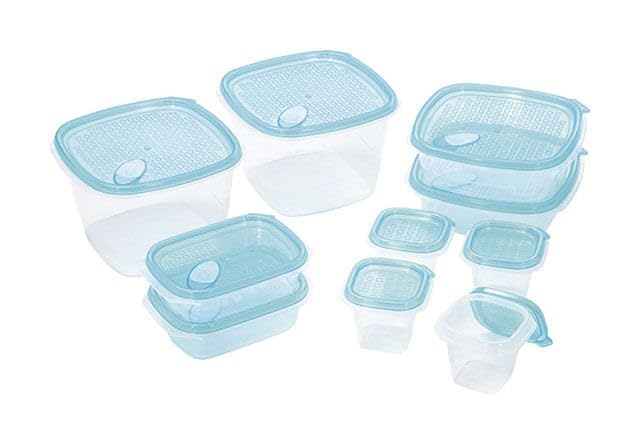 青いコンテナ１０個セット Amazon｜CB-10PC クリアブルーコンテナ ワンタッチ 10PCS｜保存容器