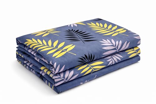 Image of DECORUM Glace Cotton Single Bedsheet with 1 Pillow Cover | Soft, Durable, Lightweight & Skin-Friendly Fabric| Suitable for Single /Diwan Bed Size